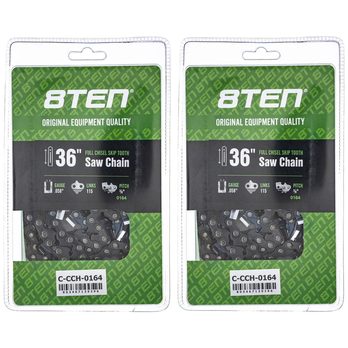 Chainsaw Chain 36 Inch .058 3/8 115Dl For Husqvarna 501842815 73Exl115g 581626915 73Exj115g | 2-Pack 1