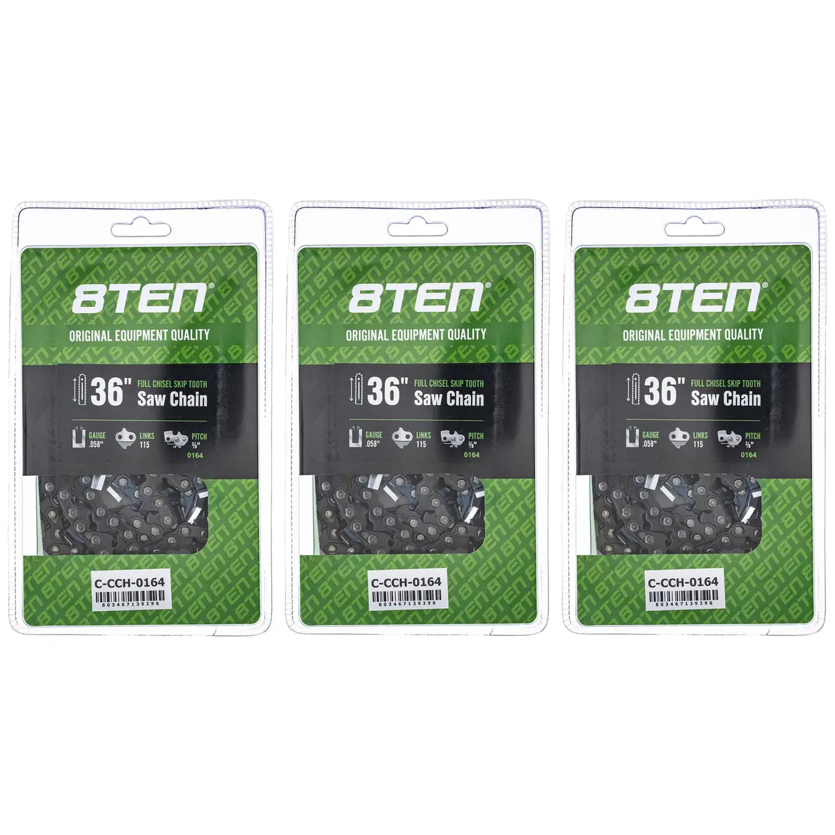 Chainsaw Chain 36 Inch .058 3/8 115Dl For Husqvarna 501842815 73Exl115g 581626915 73Exj115g | 3-Pack 1