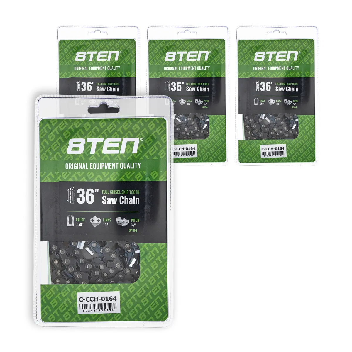 Chainsaw Chain 36 Inch .058 3/8 115Dl For Husqvarna 501842815 73Exl115g 581626915 73Exj115g | 4-Pack 1