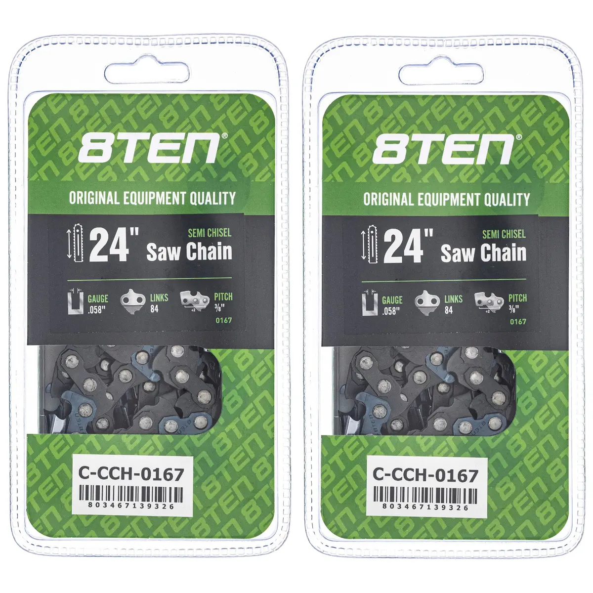 Chainsaw Chain 24 Inch .058 3/8 84Dl For Dolmar Husqvarna 501842884 73Jgx084g 581626984 501841484 | 2-Pack 1