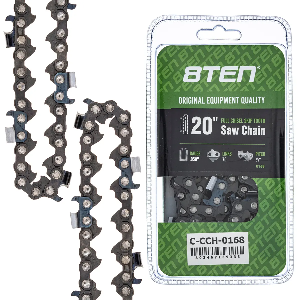 Chainsaw Chain 20 Inch .050 3/8 70Dl For Echo Poulan Mcculloch 72Lpx070g 72Lgx070g 72Lpx70cq 1