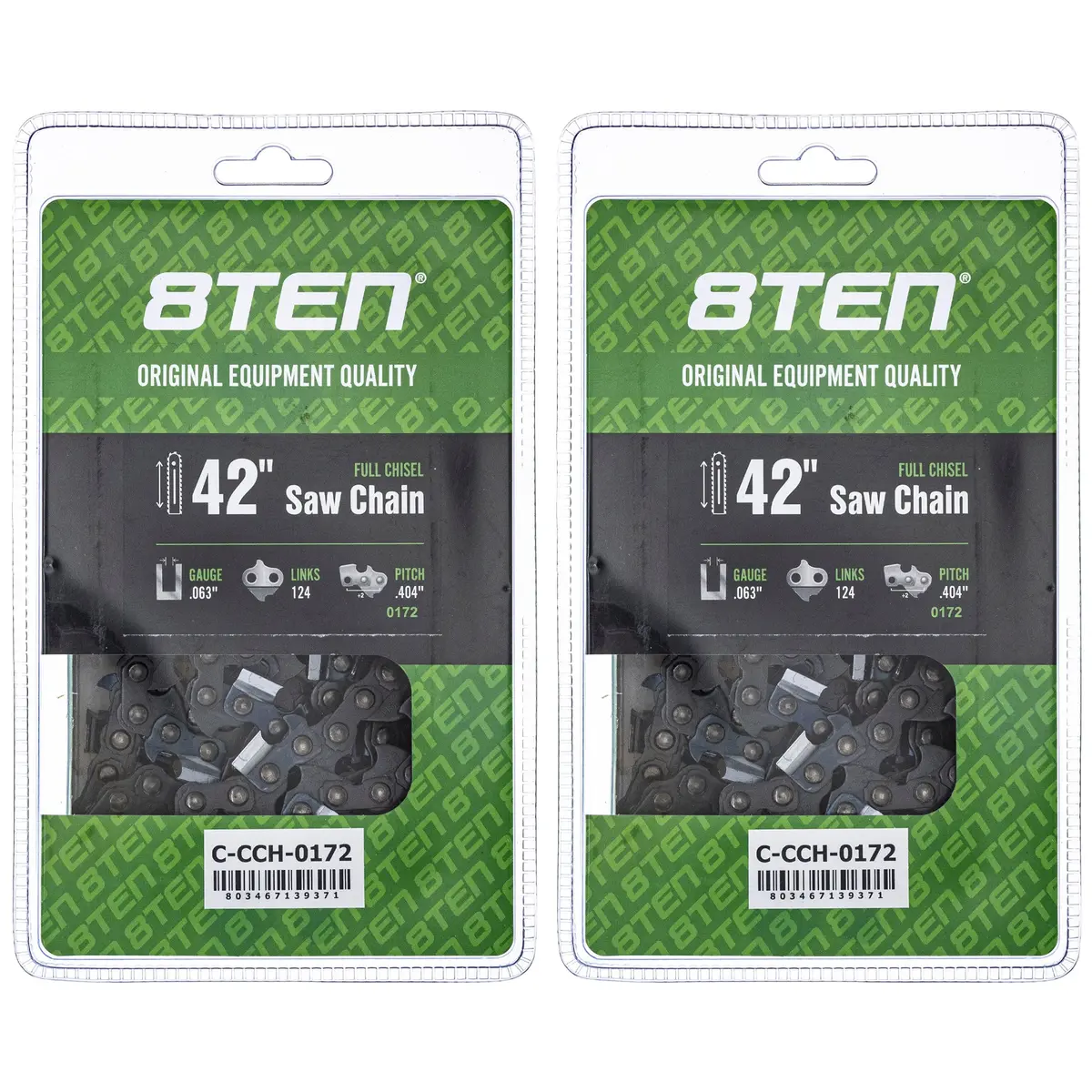 Chisel Chainsaw Chain 42 Inch .063 .404 124Dl For Husqvarna 501843124 2 Pack 1