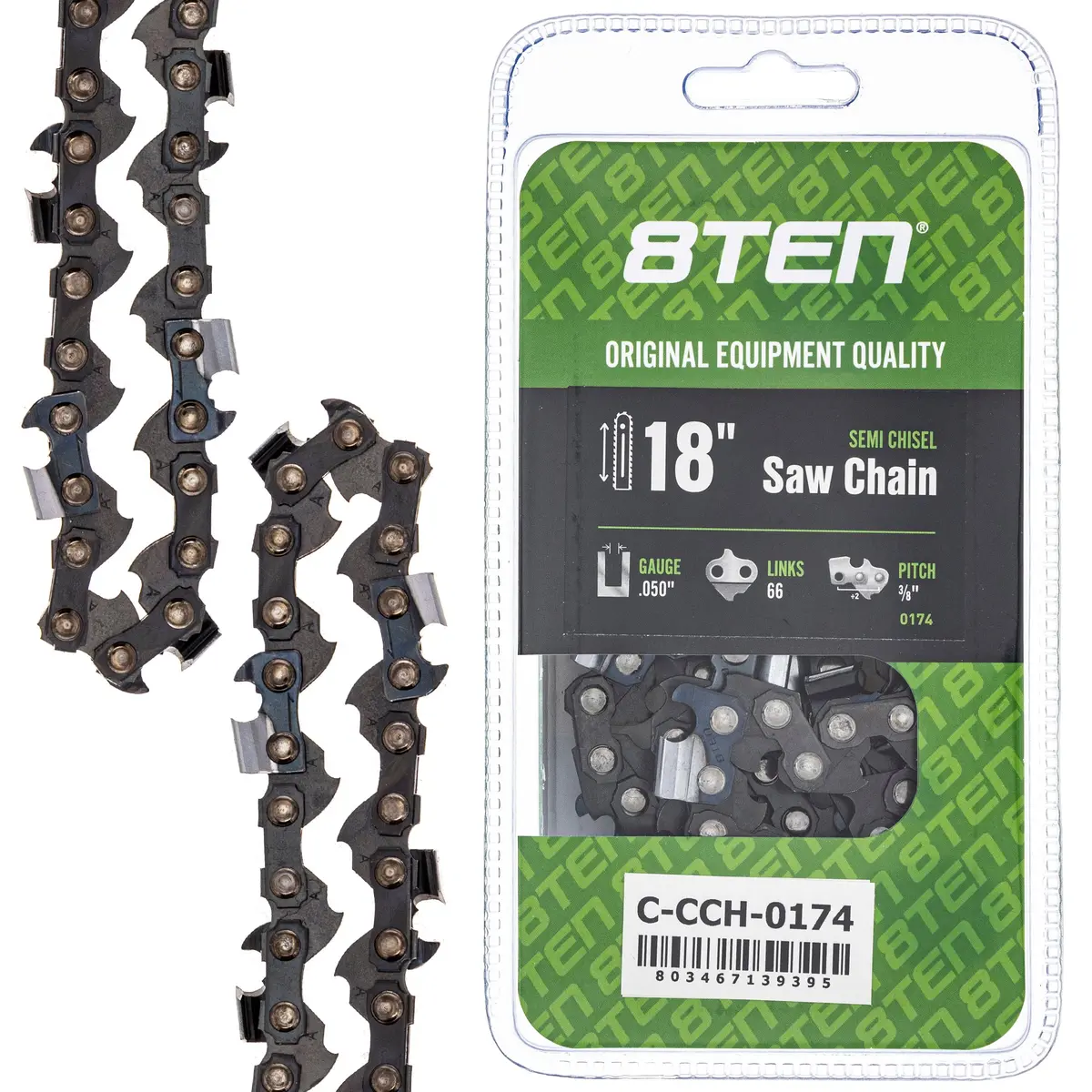 Chainsaw Chain 18 Inch .050 3/8 66Dl For Echo Husqvarna 501846568 72Exl066g 72Lpx066g 591132368 1