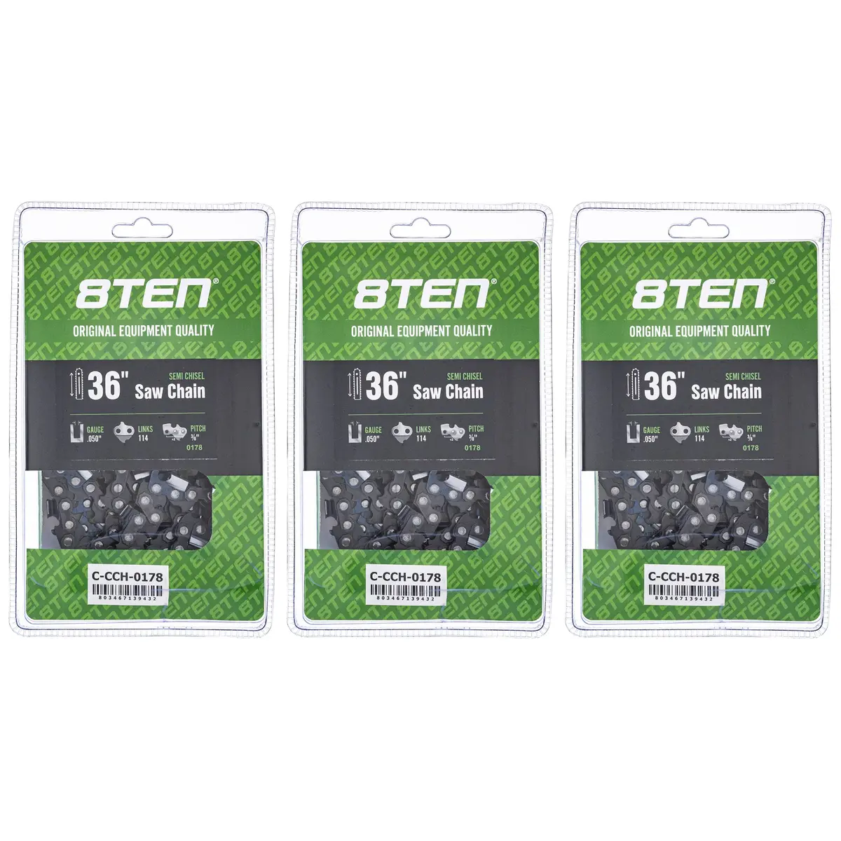 Chainsaw Chain 36 Inch .050 3/8 114Dl For Stihl 72Lgx114g 72Exj114g 72Exl114g 72Lpx114g 72Jpx114g | 3-Pack 1