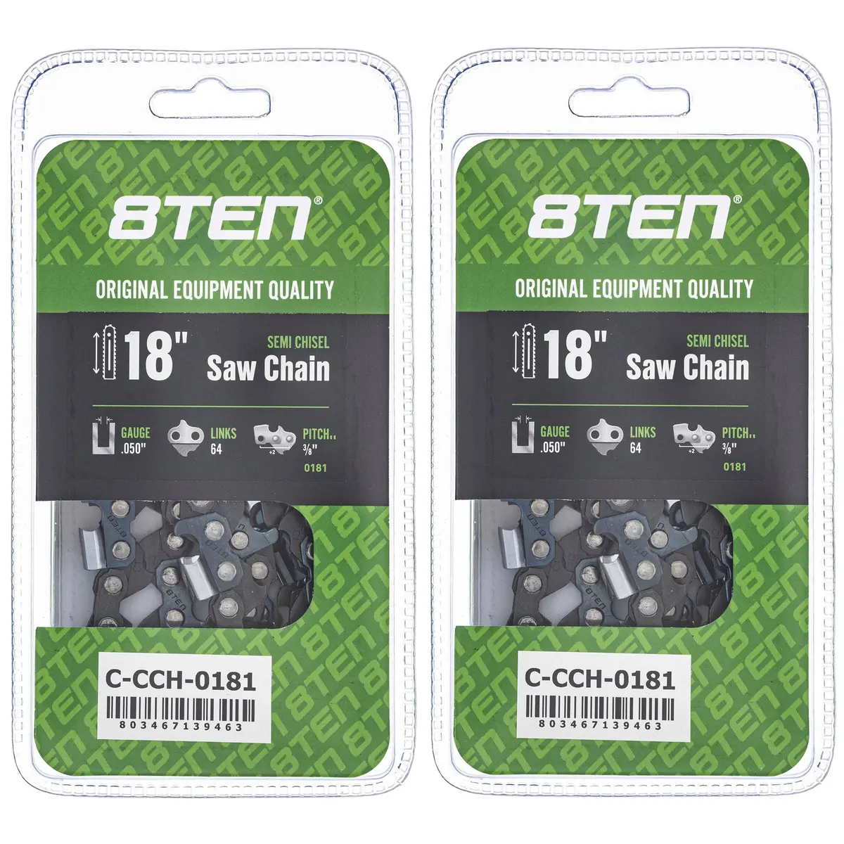 Chainsaw Chain 18 Inch .050 3/8 64Dl For Echo 72Lpx064g 72Lpx64cq H4664 33Rs364e | 2-Pack 1