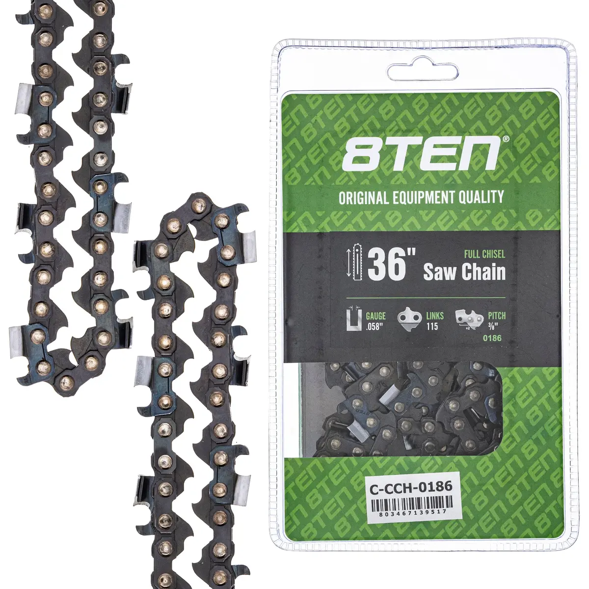 Chainsaw Chain 36 Inch .058 3/8 115Dl For Husqvarna 501842815 73Exl115g 581626915 73Exj115g 1
