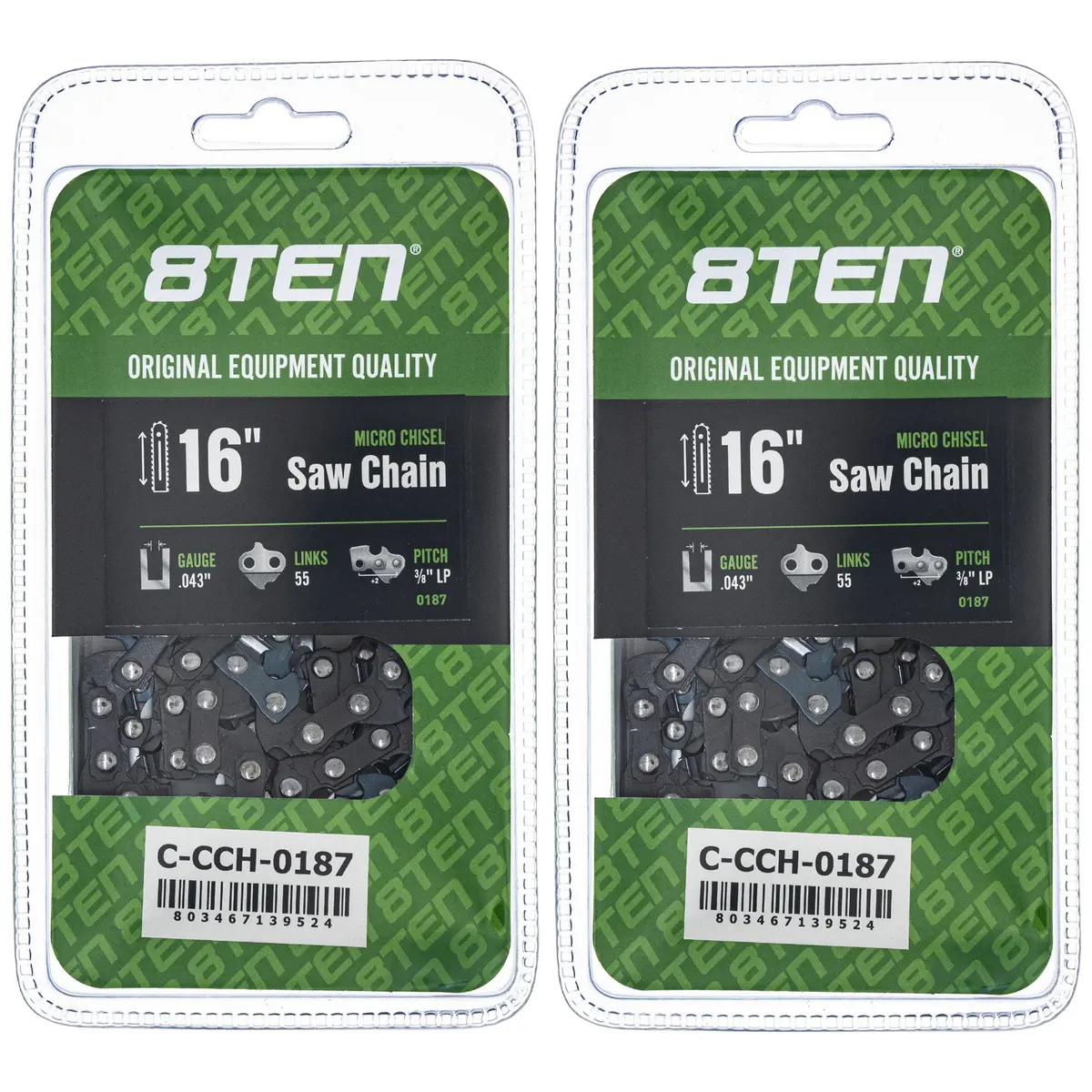 Chainsaw Chain 16 Inch .043 3/8 Lp 55Dl For Stihl Homelite 90Px055g 36100050055 61Pmm355e H3855 | 2-Pack 1