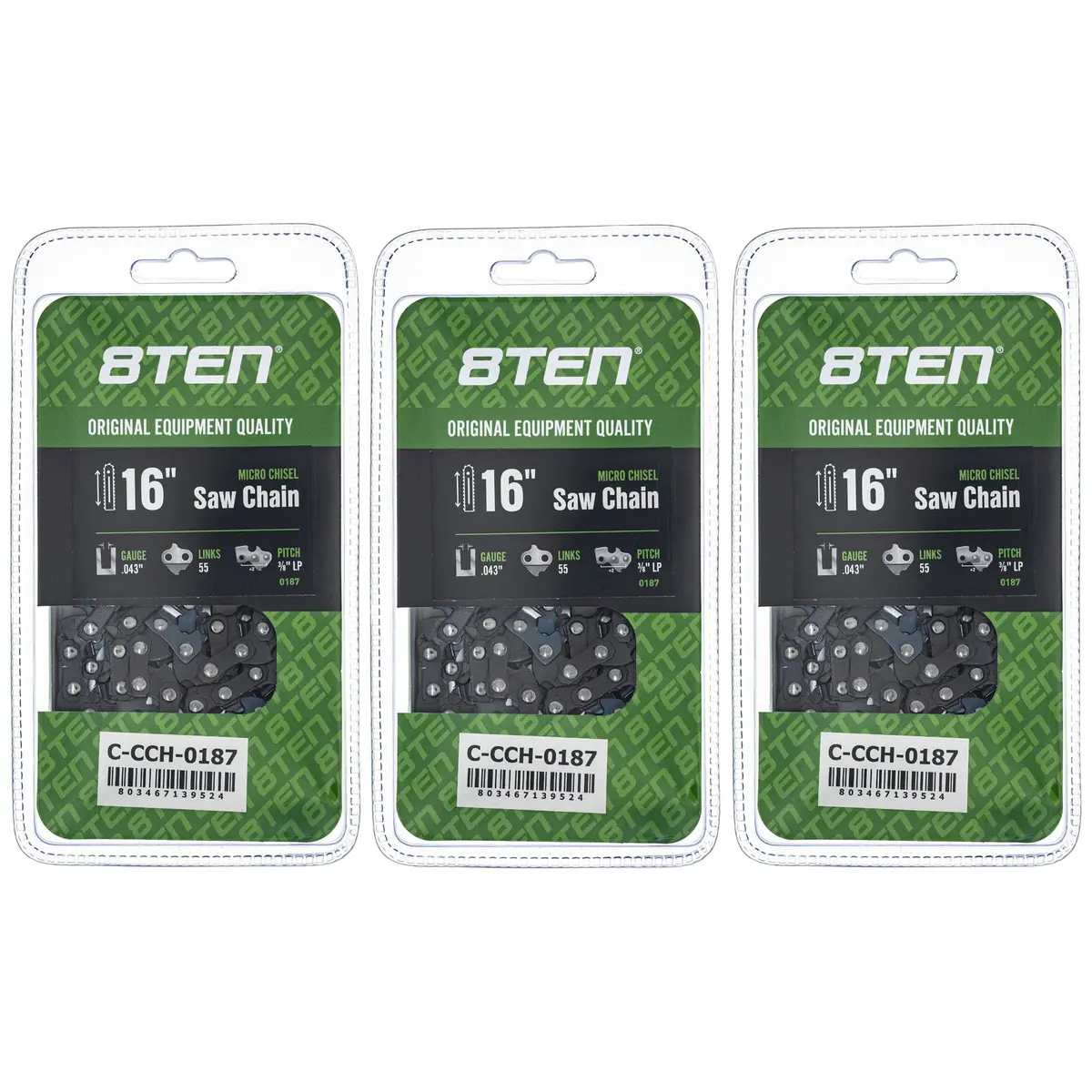 Chainsaw Chain 16 Inch .043 3/8 Lp 55Dl For Stihl Homelite 90Px055g 36100050055 61Pmm355e H3855 | 3-Pack 1