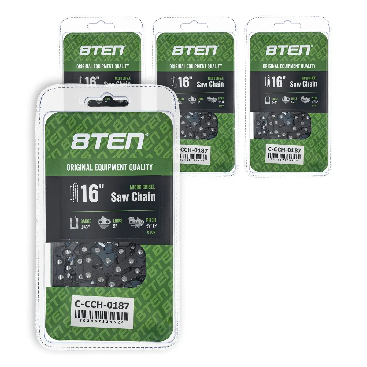 Chainsaw Chain 16 Inch .043 3/8 Lp 55Dl For Stihl Homelite 90Px055g 36100050055 61Pmm355e H3855 | 4-Pack 1