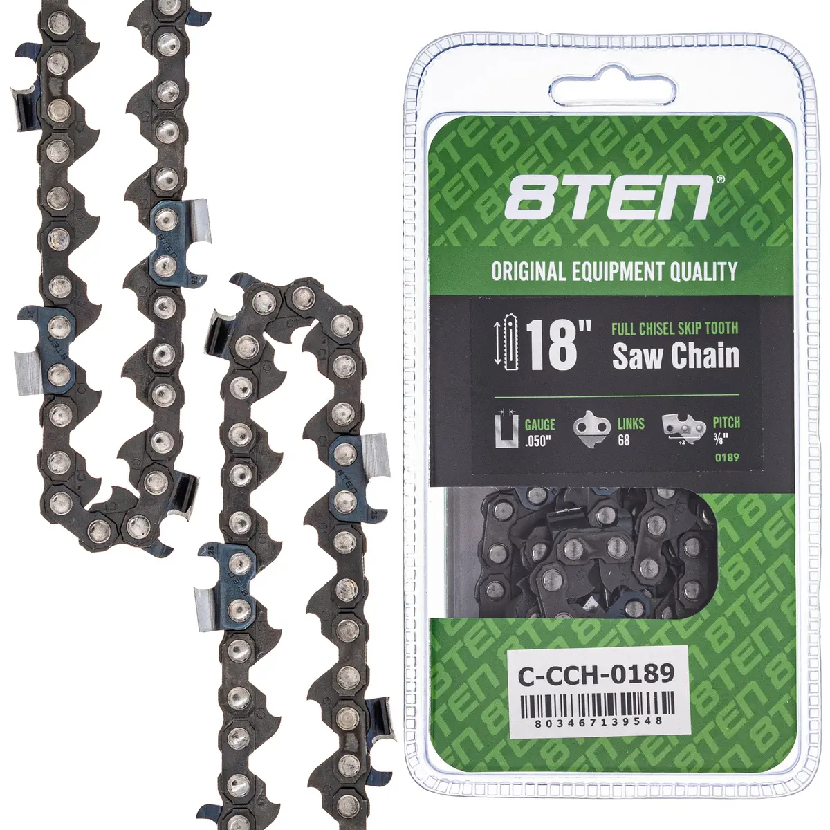 Chainsaw Chain 18 Inch .050 3/8 68Dl For Husqvarna 501842568 501842668 72Lpx068g 591119468 585550068 2