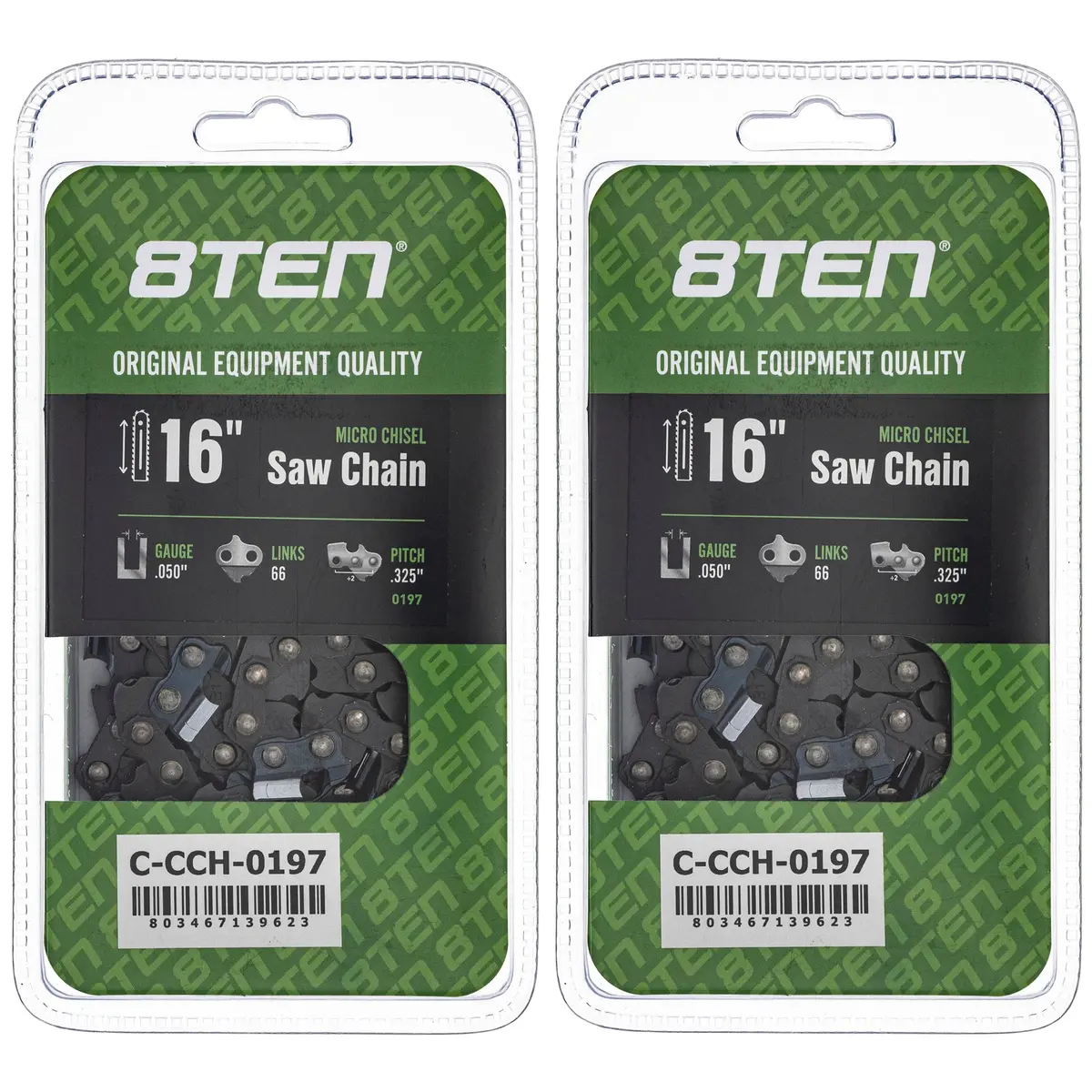 Chainsaw Chain 16 Inch .050 .325 66Dl For Echo Husqvarna 501840666 581643666 501840866 20Bpx066g | 2-Pack 1