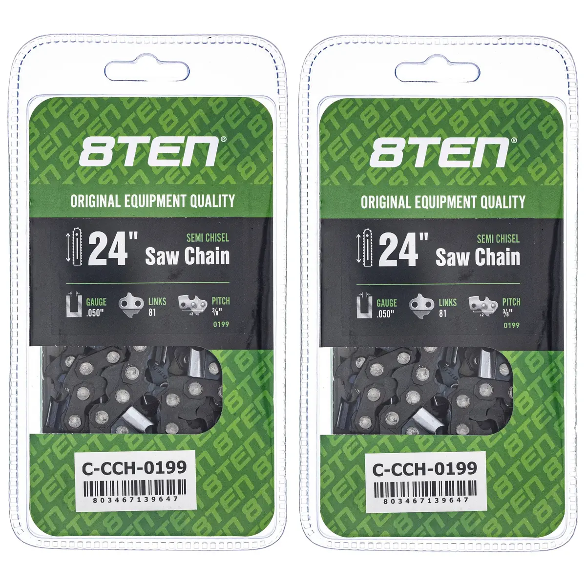 Chainsaw Chain 24 Inch .050 3/8 81Dl For Echo 72Lpx081g 72Lgx081g 72Lpx81cq 72Exl081g 72Exj081g | 2-Pack 1