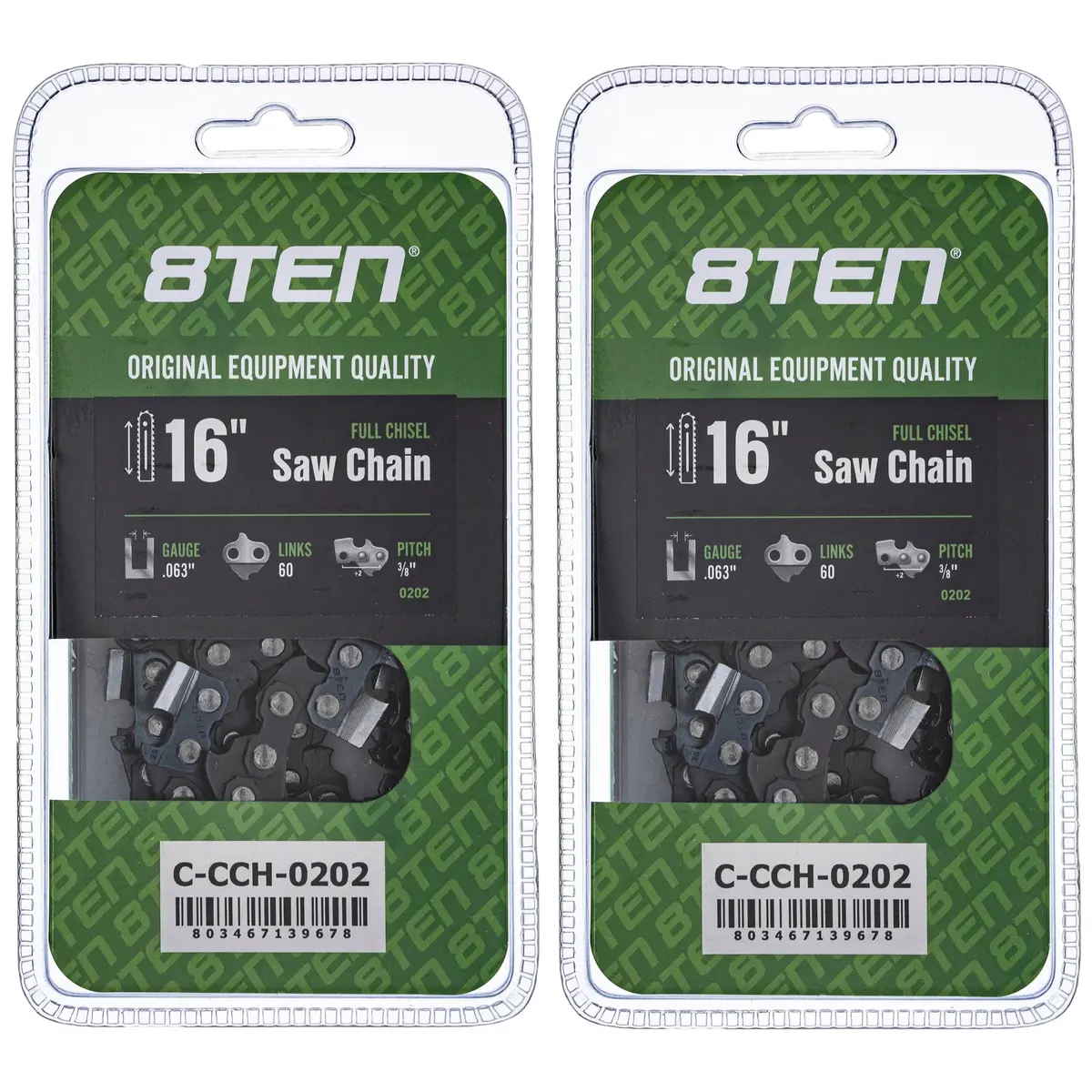Chainsaw Chain 16 Inch .063 3/8 60Dl For Stihl Homelite | 2-Pack 1