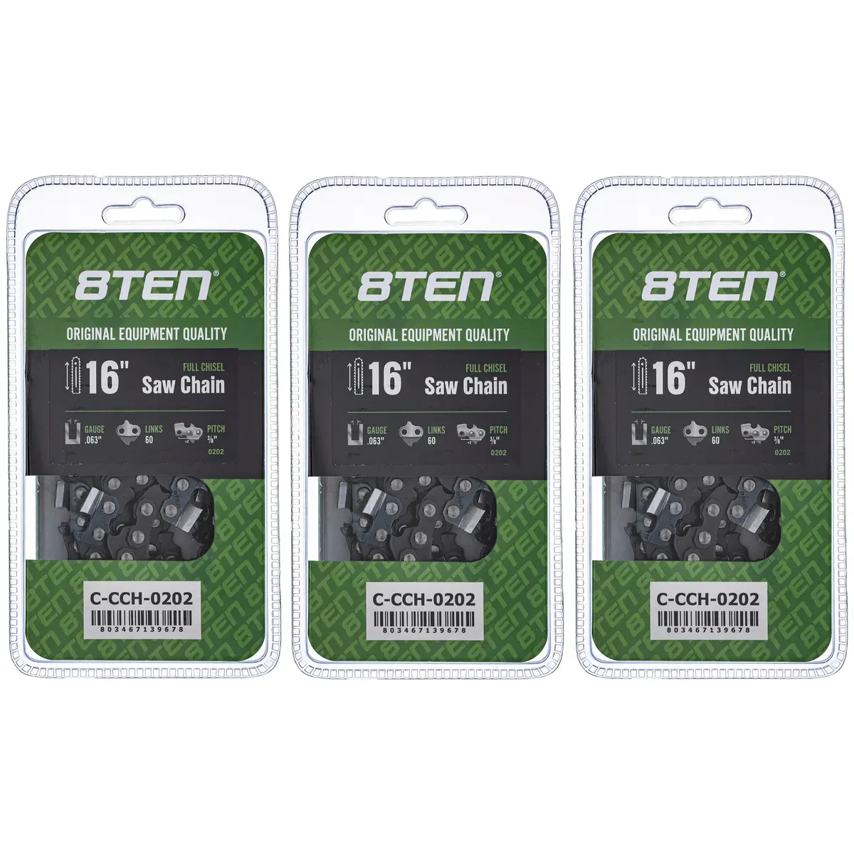 Chainsaw Chain 16 Inch .063 3/8 60Dl For Stihl Homelite | 3-Pack 1