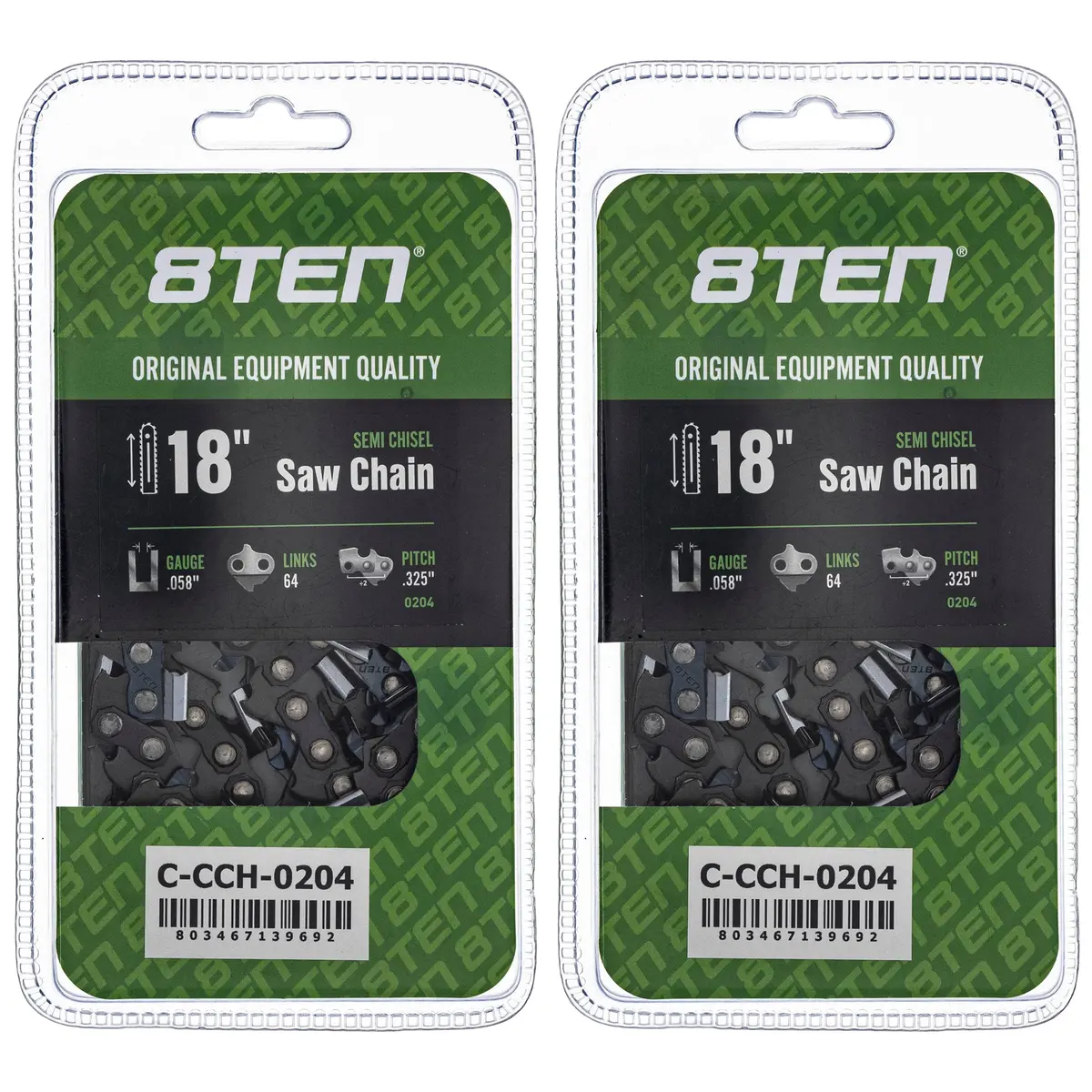 Chainsaw Chain 18 Inch .058 .325 64Dl For Dolmar 21Bpx064g 501840464 25Rm364e | 2-Pack 1