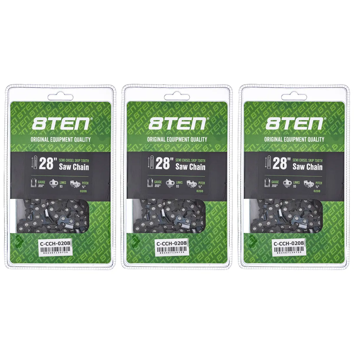 Chainsaw Chain 28 Inch .050 3/8 93Dl For Echo 585550093 72Exj093g 72Exl093g 72Lpx093g 72Lpx93cq | 3-Pack 1