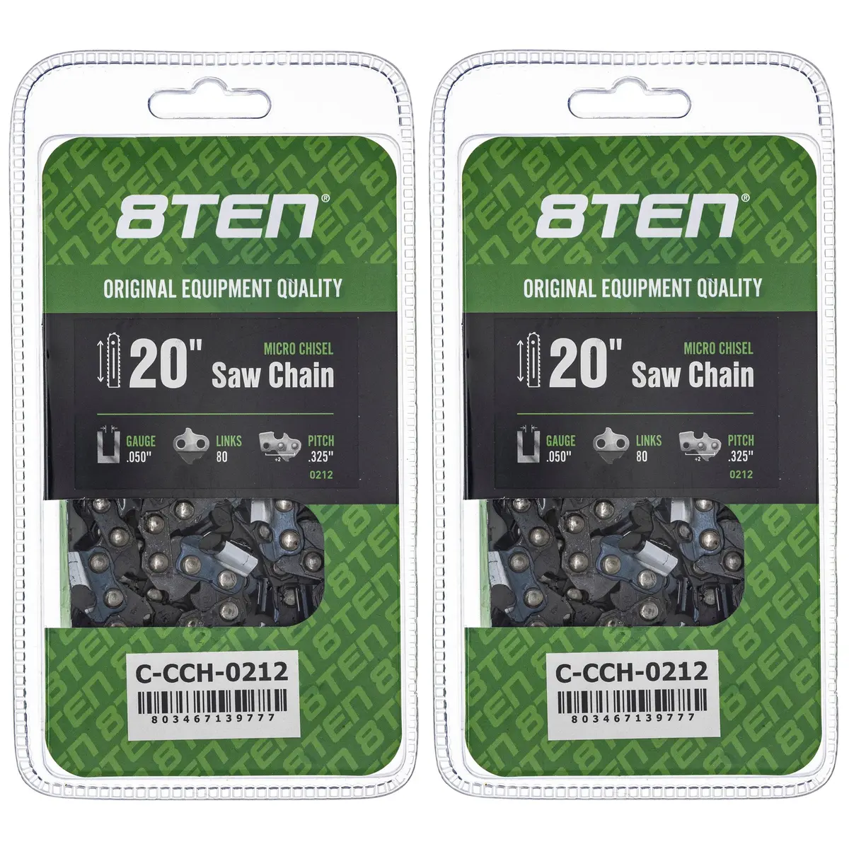 Chainsaw Chain 20 Inch .050 .325 80Dl For Echo 501840880 591095780 20Lpx080g 501840680 581643680 | 2-Pack 1