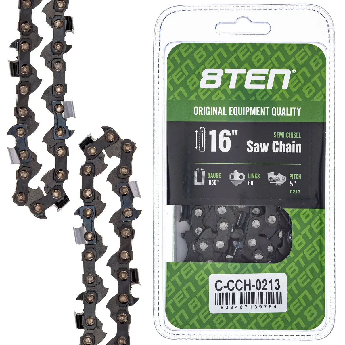 Chainsaw Chain 16 Inch .050 3/8 60Dl For Husqvarna Echo 501842660 72Lpx060g 585550060 72Exl060g 1