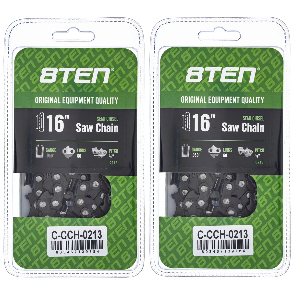 Chainsaw Chain 16 Inch .050 3/8 60Dl For Husqvarna Echo 501842660 72Lpx060g 585550060 72Exl060g | 2-Pack 1
