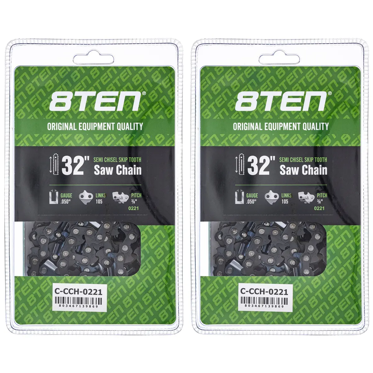 Chainsaw Chain 32 Inch .050 3/8 105Dl For Dolmar Echo 72Exj105g 72Lpx105g 72Lpx105cq 33Rs3105e | 2-Pack 1