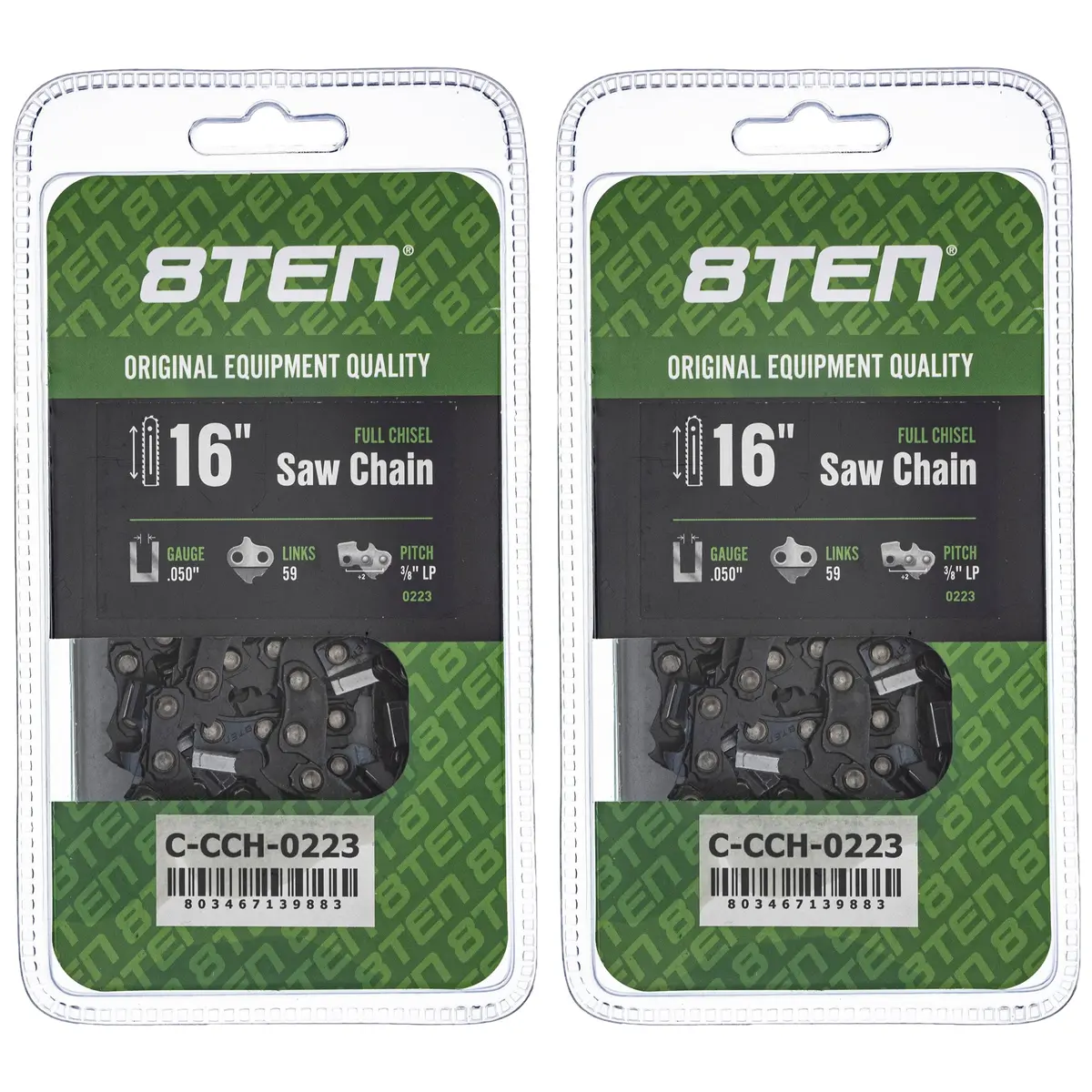 Chainsaw Chain 16 Inch .050 3/8 Lp 59Dl For Homelite 91Vxl059g H3759 63Pm359e 36360050059 | 2-Pack 1