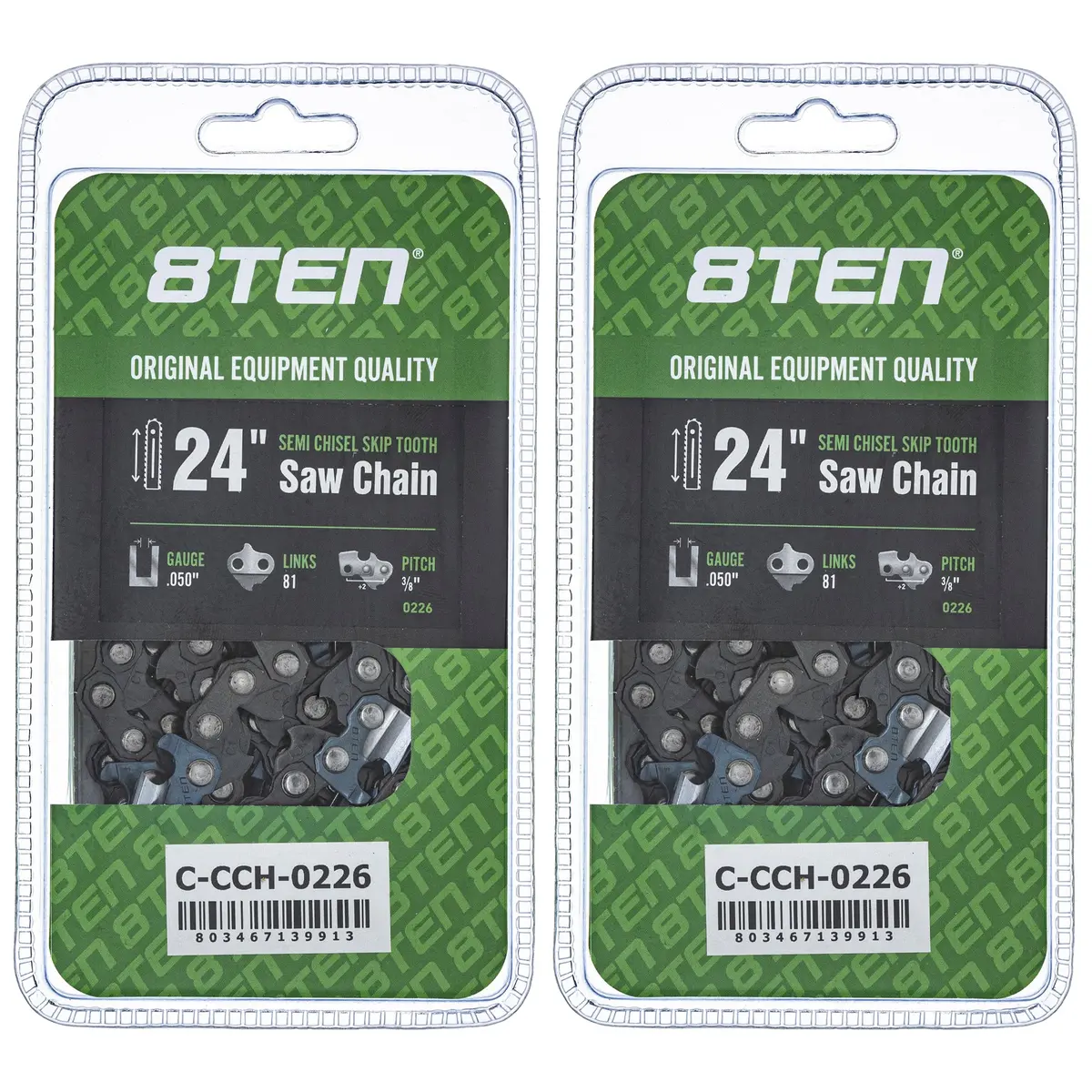 Chainsaw Chain 24 Inch .050 3/8 81Dl For Echo 72Lpx081g 72Lgx081g 72Lpx81cq 72Exl081g 72Exj081g | 2-Pack 1