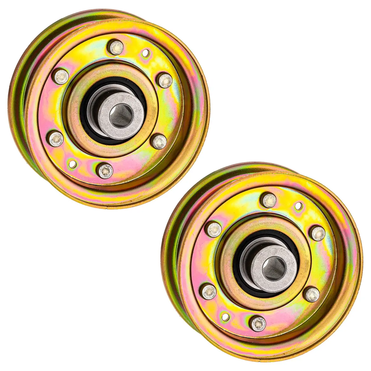 Flat Idler Pulley Set For Cub Cadet Columbia Craftsman 756-04224 756-0981 756-0981A 112-3687 | 2-Pack 1