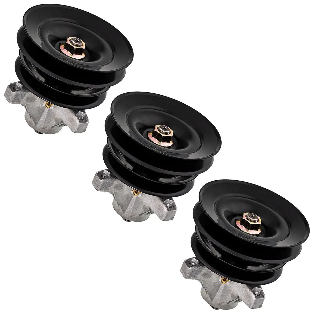 Deck Spindle Double Pulley Set For Huskee Yard-Machines Yard-Man 918-0429 918-0269 618-0269 618-0429 | 3-Pack 1