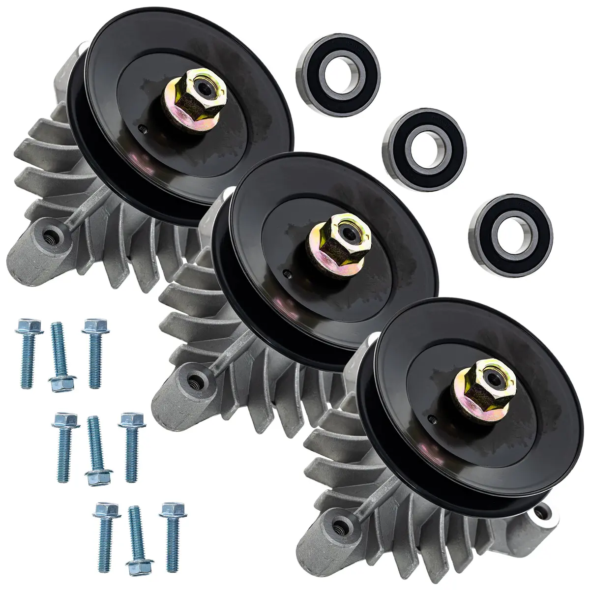 Deck Spindle Set For Wizard Ayp Craftsman | 3-Pack 1