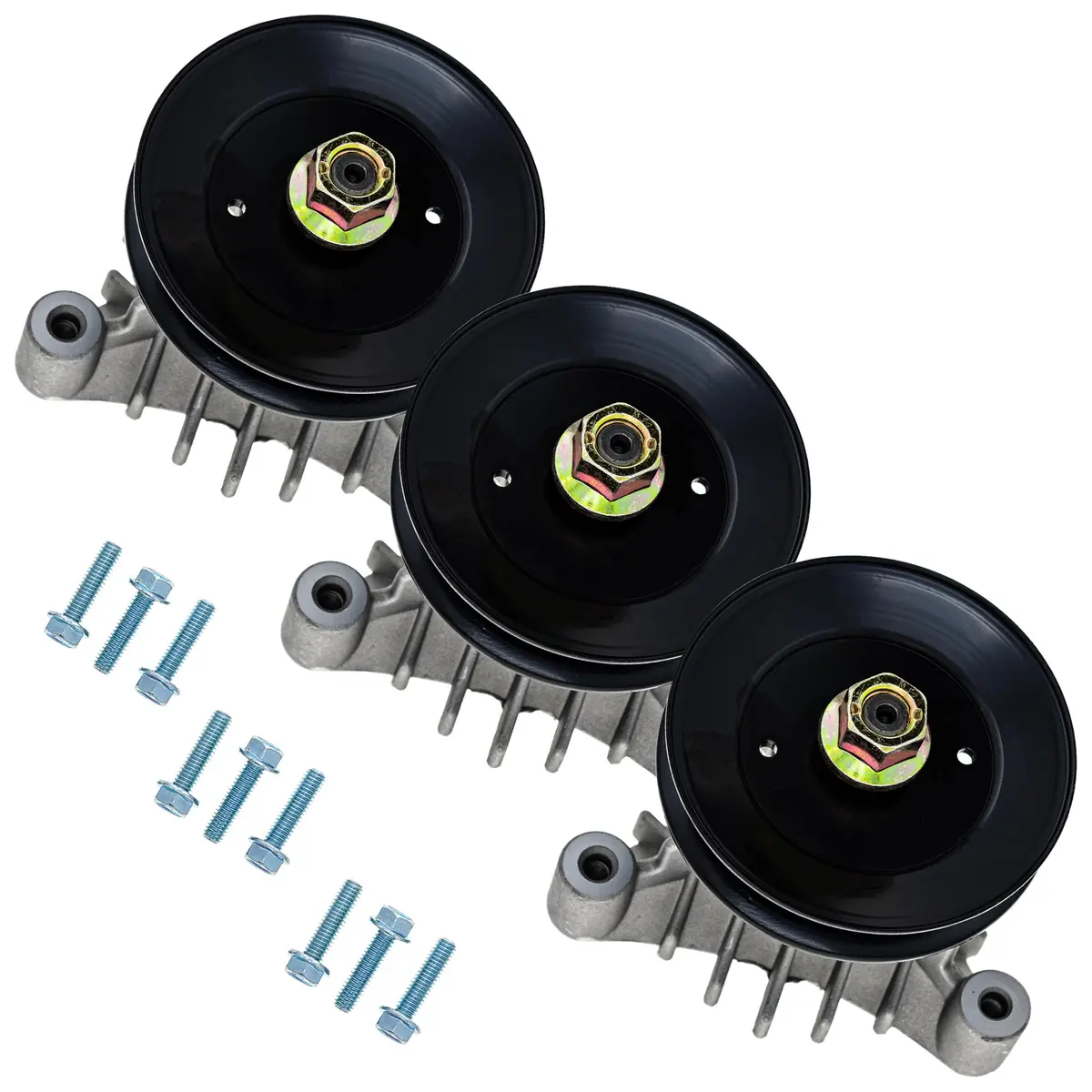 Deck Spindle Set For Wizard Husqvarna Ayp | 3-Pack 1