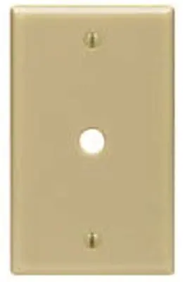 Leviton&Reg; 1-Gang Telephone And Coaxial Cable Wall Plate, Ivory 1
