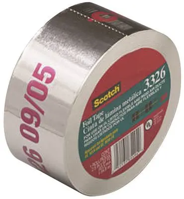 3M&Trade; Scotch Foil 3326 Tape Ul181 Silver 2.5" X 60 Yd. 1