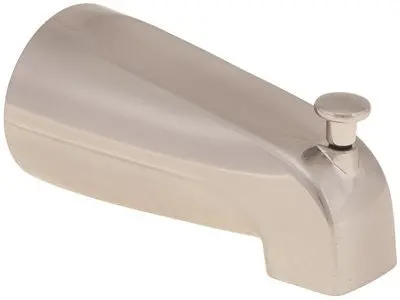 Proplus&Reg; Bathtub Spout With Top Diverter - Adjustable Slide Connector, Brushed Nickel, 1-3-4" Telescoping Fit, 25 Per Bag 1