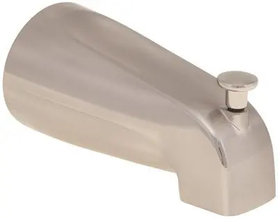 Bathtub Spout With Top Diverter, Brushed Nickel, 1-2-Inch Fip, 25 Spouts Per Bag 1