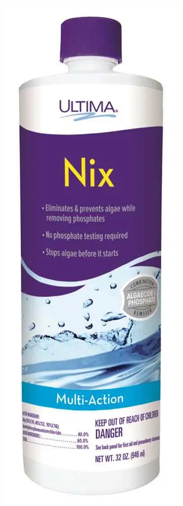 Ultima&Reg; Nix&Reg; Algaecide And Phosphate Remover, 1 Quart 1
