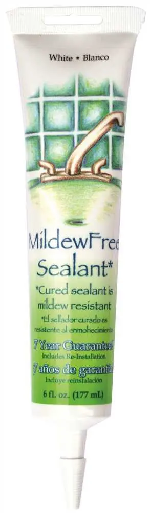 Mildew Free Sealant Caulk, 6 Oz., White 1