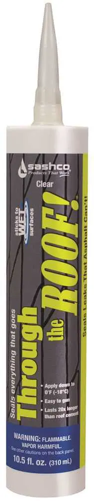Through The Roof!&Reg; Waterproof Sealant, 10.5 Oz., Clear 1