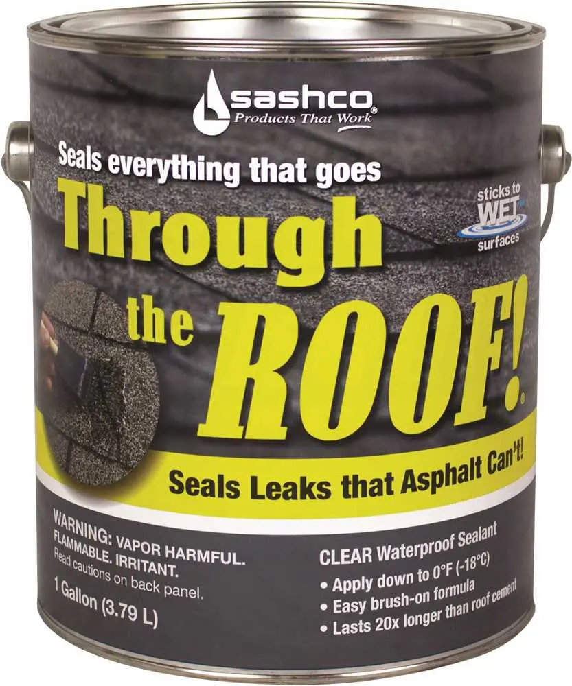 Through The Roof!&Reg; Waterproof Sealant, Brush Grade, 1 Gallon, Clear, Voc Compliant 1