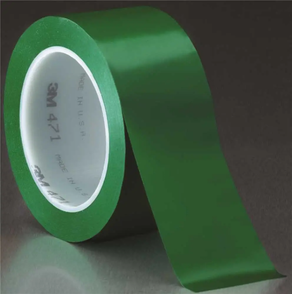3M&Trade; 471 Vinyl Tape, 2 In. X 36 Yd., Green 1