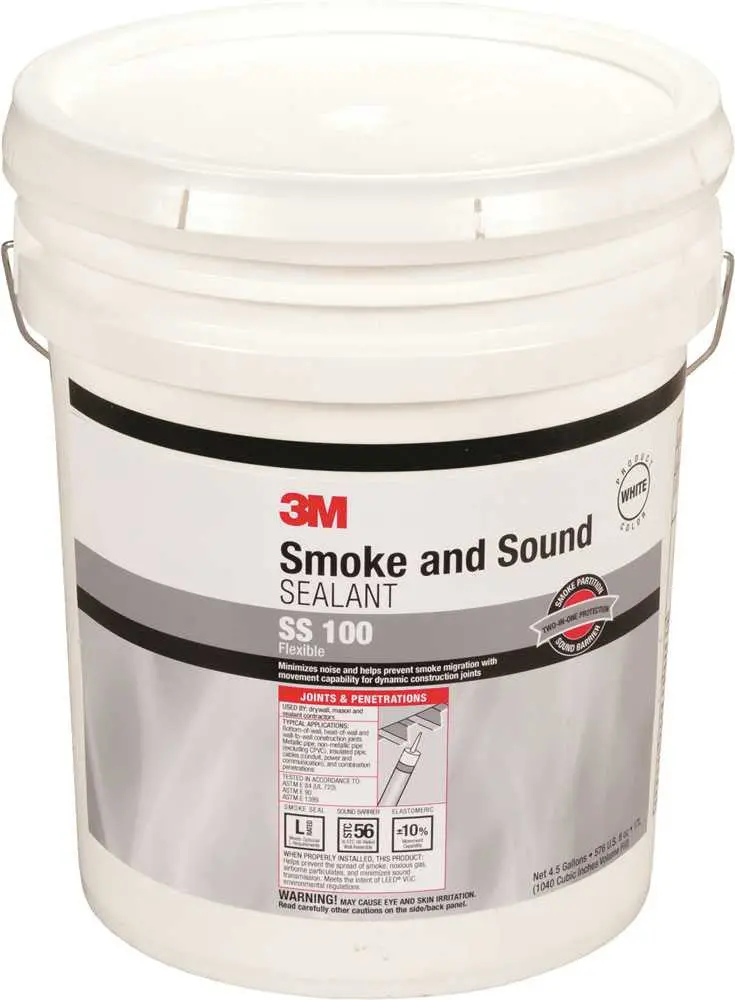 3M&Trade; Smoke And Sound Sealant, Ss-100, 4.5 Gallon Pail 1