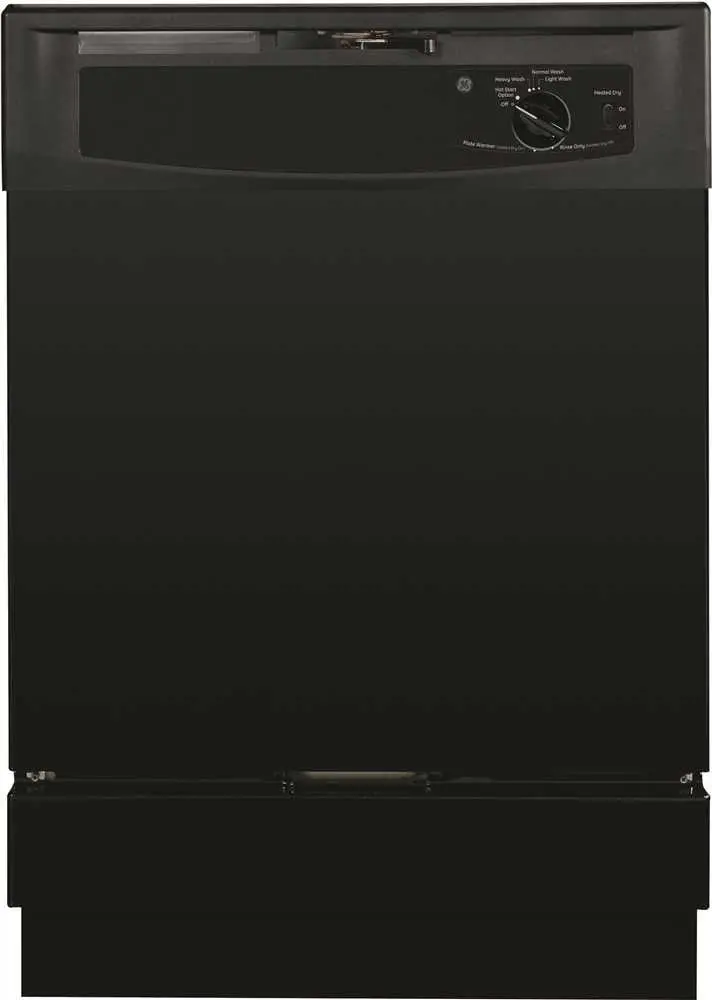 Ge&Reg; Standard Tub Built-In 24-Inch Dishwasher With Power Cord, Black, 5 Cycles - 2 Options 1