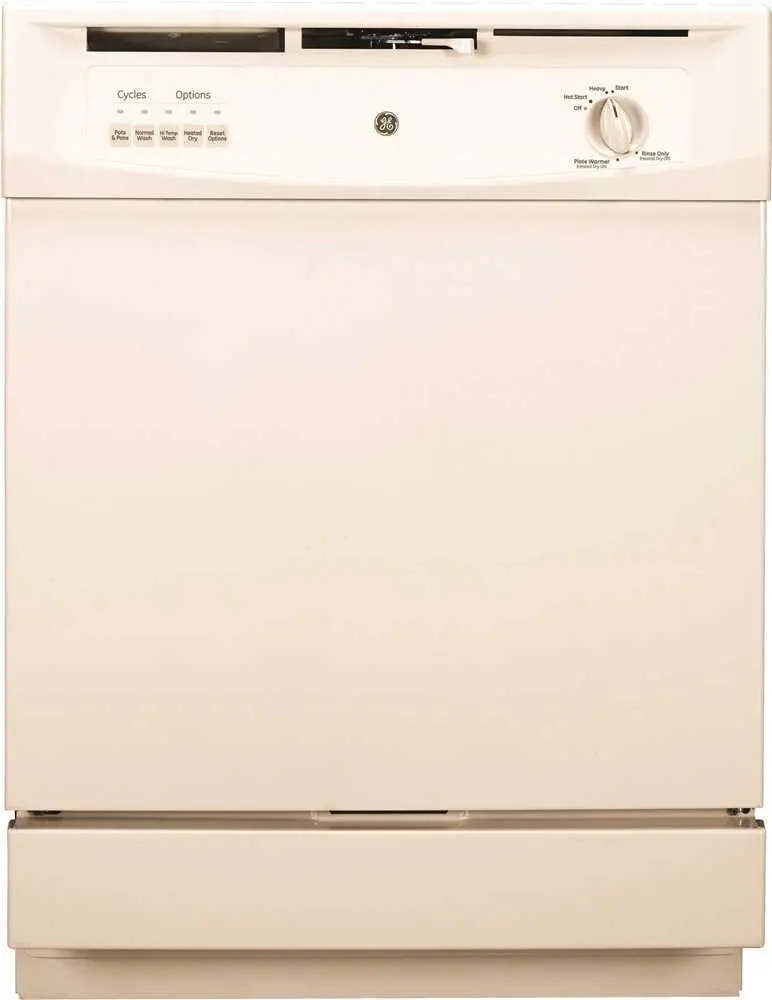 Ge&Reg; Standard Tub Built-In 24-Inch Dishwasher, Bisque, 5 Cycles - 3 Options 1