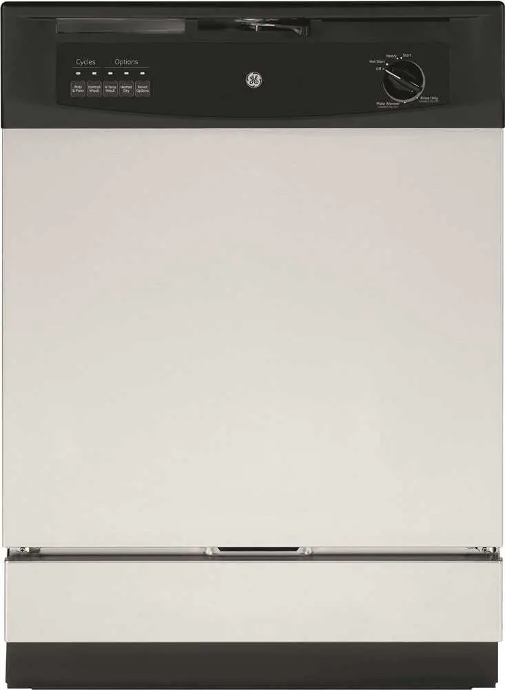Ge&Reg; Standard Tub Built-In 24-Inch Dishwasher, Stainless Steel, 5 Cycles - 3 Options 1