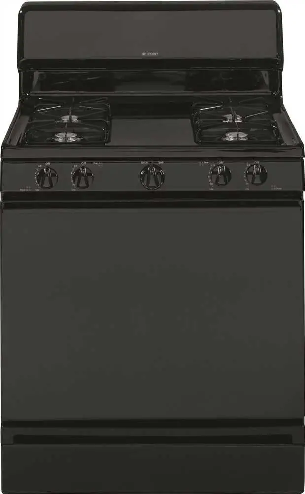 Hotpoint&Reg; 30-Inch  4.8 Cu. Ft. Free-Standing Gas Range, Black 1
