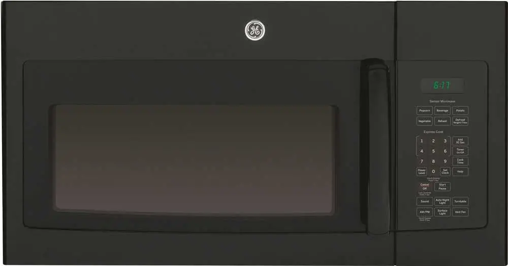 Ge&Reg; 1.7 Cu. Ft. Over-The-Range Microwave Oven, Black, 1000 Watts 1