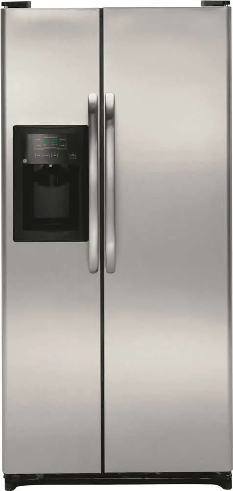 Ge&Reg; 20 Cu. Ft. Side-By-Side Refrigerator, Stainless, Split Door Swing 1