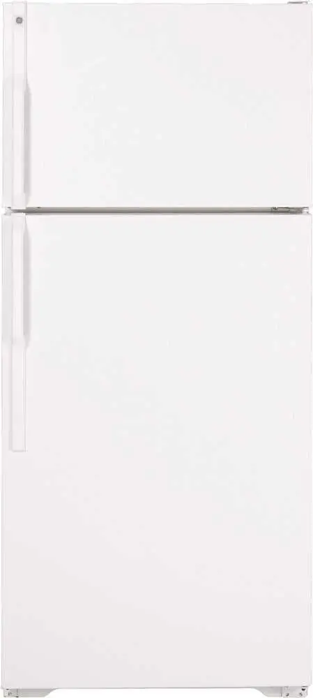 Ge&Reg; 15.5 Cu. Ft. Top Freezer Refrigerator, White, Reversible Door Swing 1