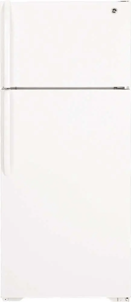 Ge&Reg; 18.1 Cu. Ft. Top-Freezer Refrigerator, White, Reversible Door Swing 1