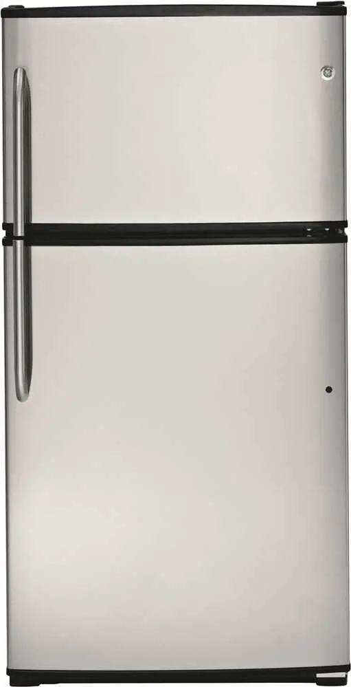 Ge&Reg; Energy Star&Reg; 21.2 Cu. Ft. Top Freezer Refrigerator, Stainless, Reversible Door Swing 1