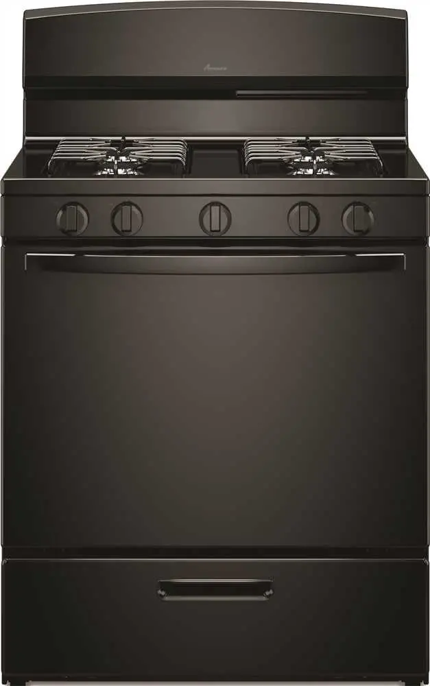 Amana&Reg; 30-Inch 5.1 Cu. Ft. Single Oven Free-Standing Gas Range, Black 1